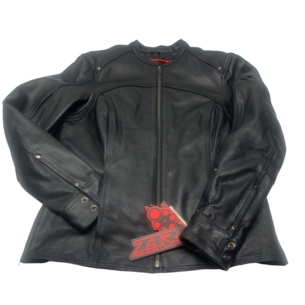 ❤️ NWT Z-1R 243 Leather Moto Jacket Black Zip Out Liner Motorcycle